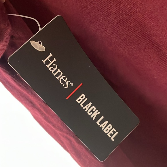 NEW Black Label burgundy long cotton tee or nightshirt?  31”L 24” pit to pit - Picture 5 of 6